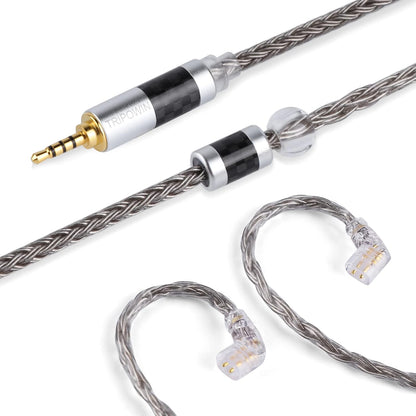 Zonie 16 Core Silver Plated Cable SPC Earphone Cable for KZ ZSX, ZSN Pro, ZS10 Pro Nf2U, QDC Iems(Qdc-2.5Mm, Grey)