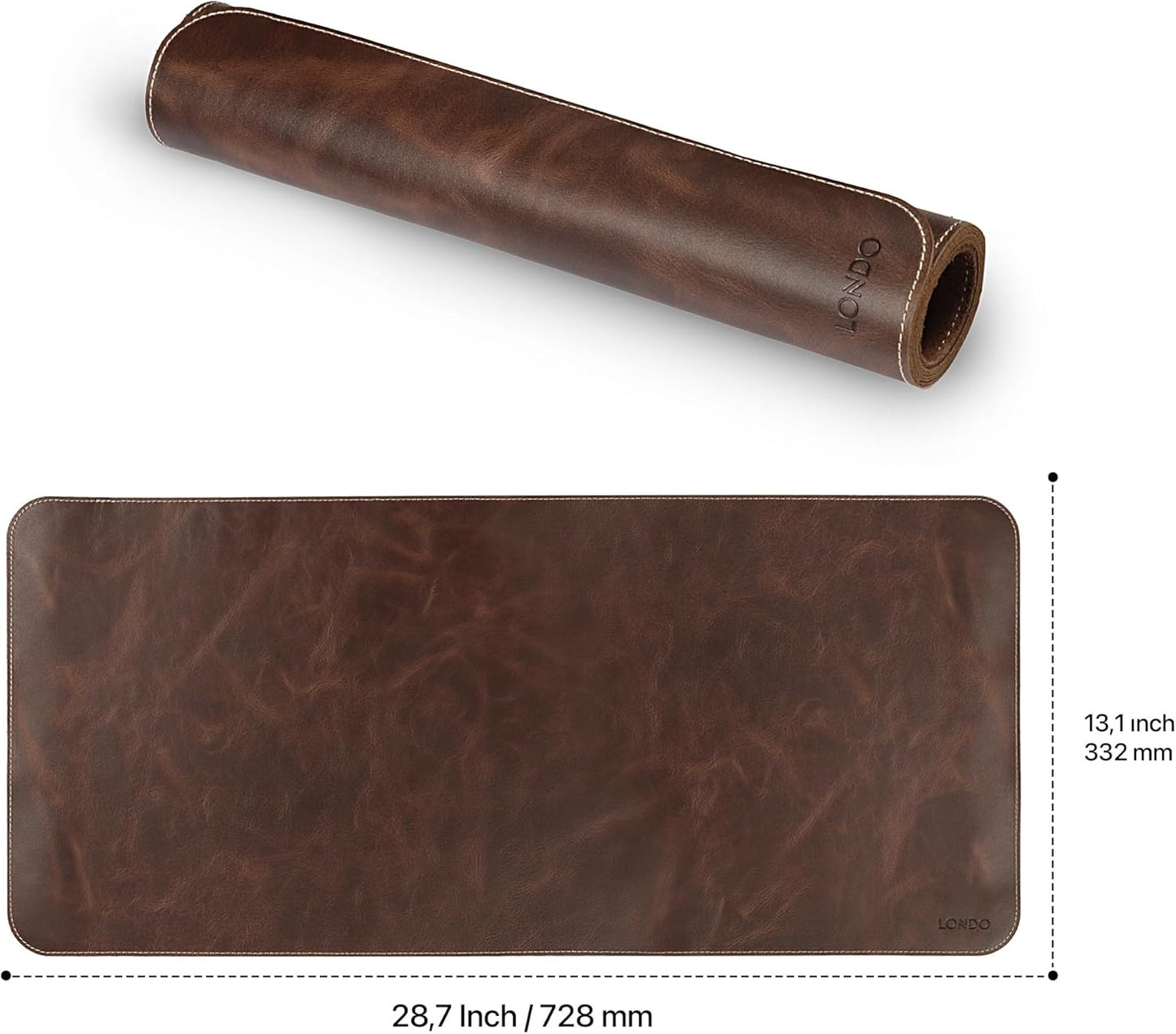 Top Grain Leather Extended Mouse Pad - Desk Mat